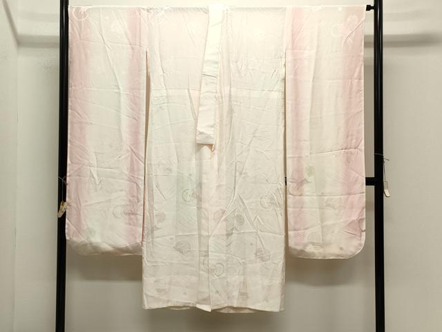 平和屋着物●振袖用長襦袢　無双仕立て　跳兎地紋　暈し染め　正絹　逸品　CABK2320gh