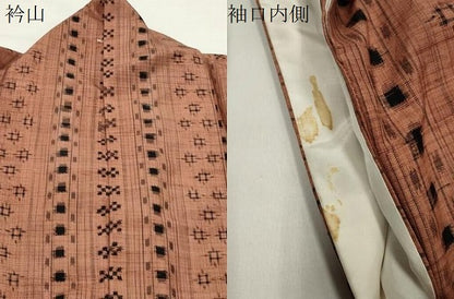 平和屋着物●上質な紬　吉祥間道　正絹　逸品　CABK2329gh