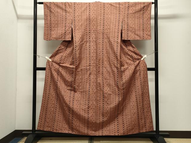 平和屋着物●上質な紬　吉祥間道　正絹　逸品　CABK2329gh