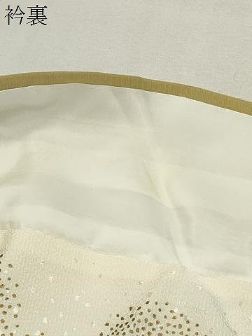 平和屋着物●訪問着　竹屋町刺繍　桐草花文　金彩　正絹　逸品　CABK2331gh