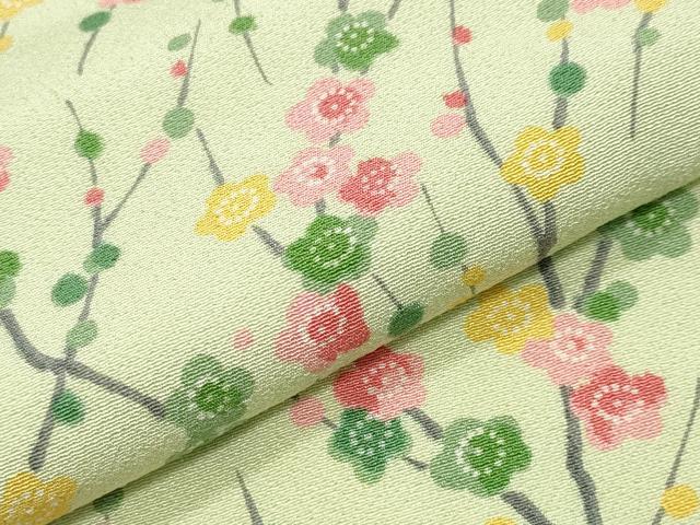 平和屋着物●上質な小紋　槍梅文　正絹　逸品　CABK2335gh