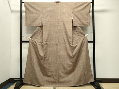 平和屋着物●上質なお召　縞　正絹　逸品　未使用　CABK2338gh
