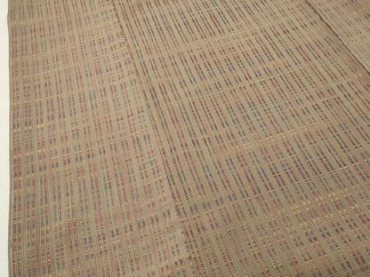 平和屋着物●上質なお召　縞　正絹　逸品　未使用　CABK2338gh
