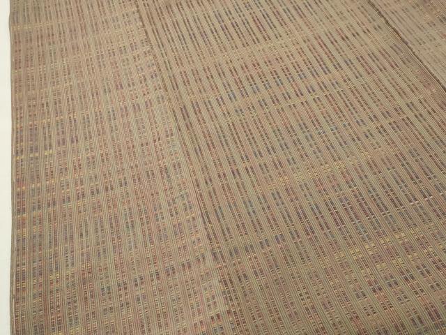 平和屋着物●上質なお召　縞　正絹　逸品　未使用　CABK2338gh