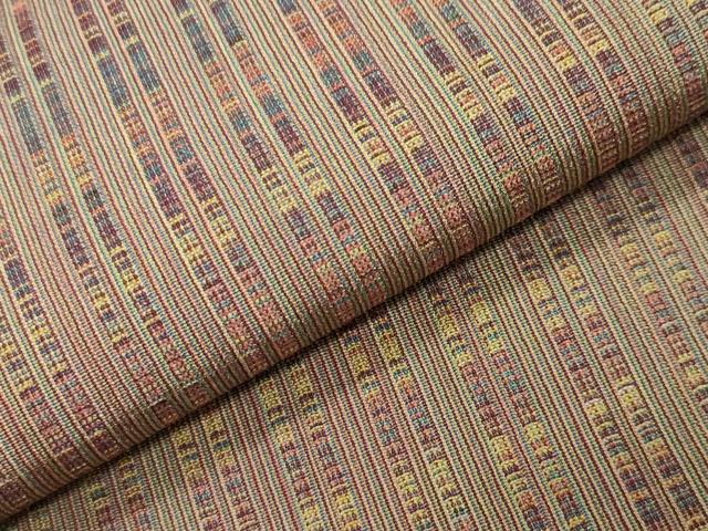 平和屋着物●上質なお召　縞　正絹　逸品　未使用　CABK2338gh