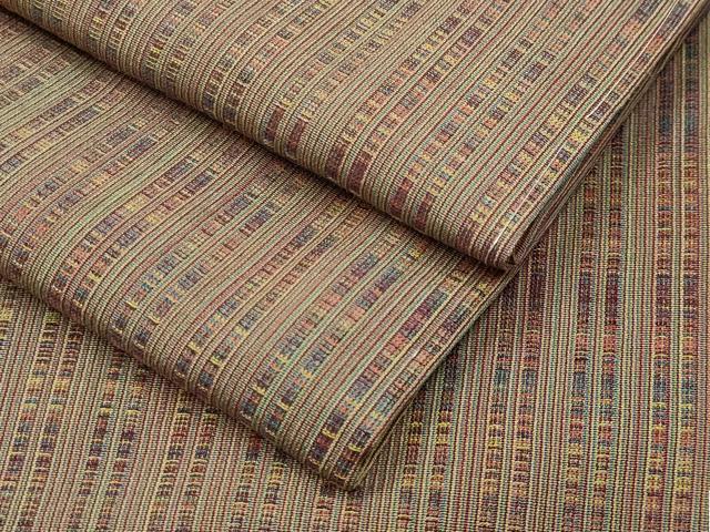 平和屋着物●上質なお召　縞　正絹　逸品　未使用　CABK2338gh