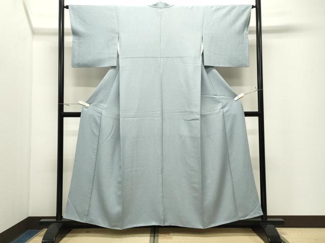 平和屋着物●上質な色無地　紋意匠　秘色色　正絹　逸品　CABK2341gh