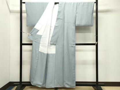 平和屋着物●上質な色無地　紋意匠　秘色色　正絹　逸品　CABK2341gh