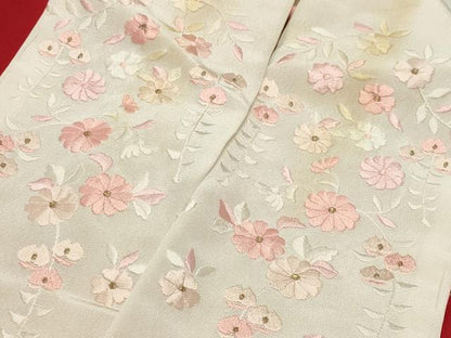 平和屋着物●アンティーク　大正ロマン　長襦袢　袷　人物文　半衿刺繍　正絹　逸品　CABK2349gh