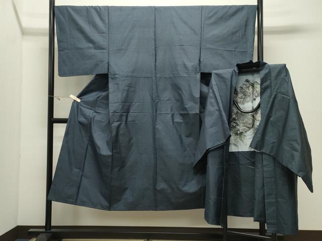 平和屋着物●男性　本場大島紬　アンサンブル　100亀甲　総詰め　正絹　逸品　CABK2350gh