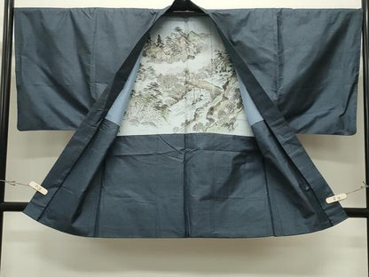 平和屋着物●男性　本場大島紬　アンサンブル　100亀甲　総詰め　正絹　逸品　CABK2350gh