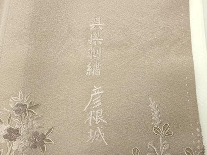 平和屋着物●豪華色留袖　総刺繍　呉県刺繍　彦根城　暈し染め　正絹　逸品　CABK2353gh