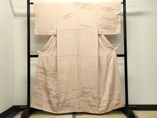 平和屋着物●訪問着　駒刺繍　立波文　暈し染め　金彩　正絹　逸品　未使用　CABK2356gh