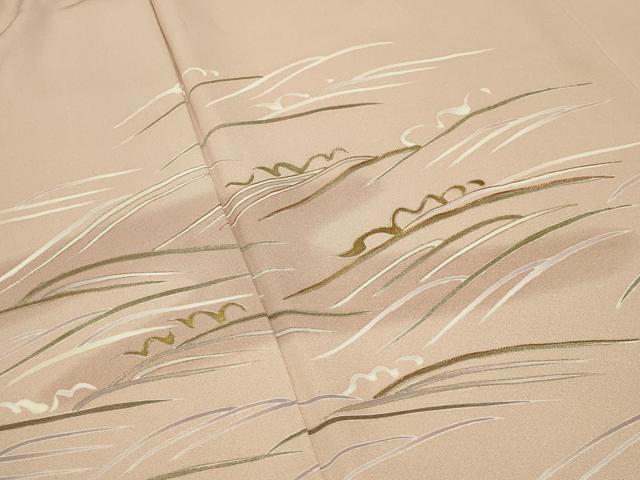 平和屋着物●訪問着　駒刺繍　立波文　暈し染め　金彩　正絹　逸品　未使用　CABK2356gh