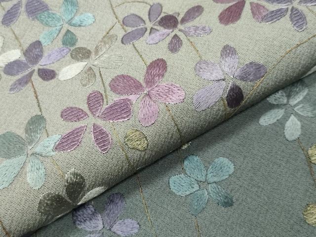 平和屋着物●訪問着　総刺繍　舞花文　暈し染め　金糸　正絹　逸品　未使用　CABK2357gh