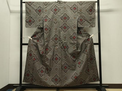 平和屋着物●本場大島紬　龍郷絣　正絹　逸品　未使用　CABK2362gh