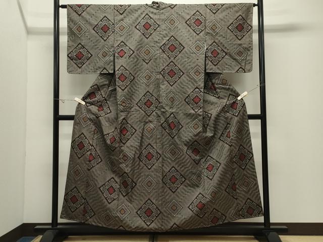 平和屋着物●本場大島紬　龍郷絣　正絹　逸品　未使用　CABK2362gh
