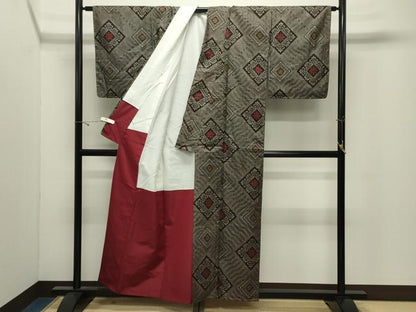 平和屋着物●本場大島紬　龍郷絣　正絹　逸品　未使用　CABK2362gh
