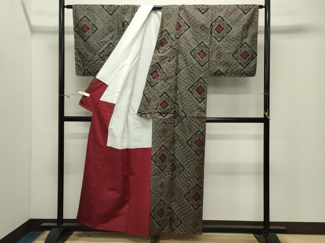 平和屋着物●本場大島紬　龍郷絣　正絹　逸品　未使用　CABK2362gh