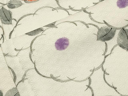 平和屋着物●上質な小紋　万寿菊　正絹　逸品　CABK2364gh