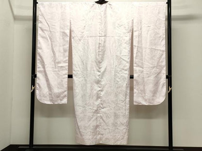 平和屋着物●振袖用長襦袢　無双仕立て　雲重ね花地紋　半衿刺繍　洗える着物　CABK2365gh