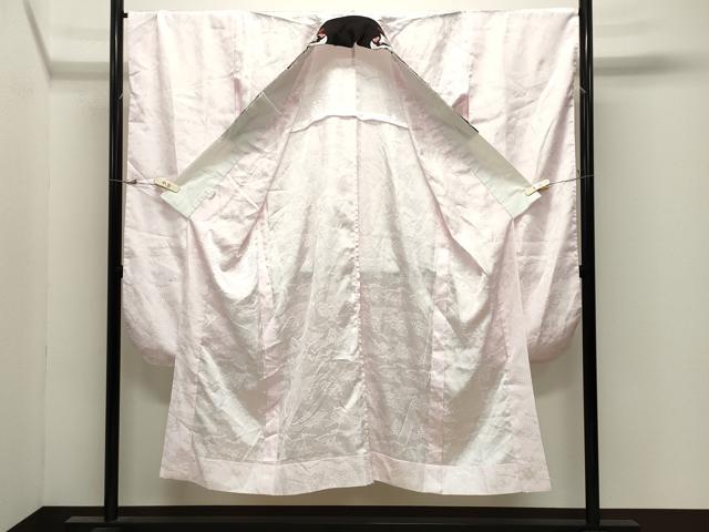 平和屋着物●振袖用長襦袢　無双仕立て　雲重ね花地紋　半衿刺繍　洗える着物　CABK2365gh