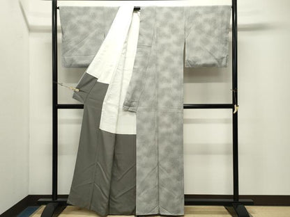 平和屋着物●上質な小紋　霰文　正絹　逸品　未使用　CABK2369gh