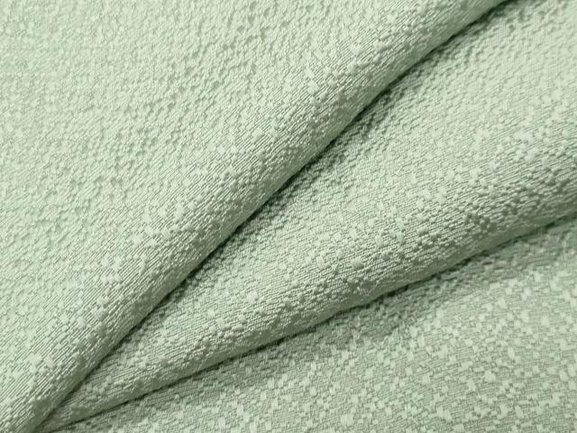 平和屋着物●上質な色無地　霞地紋　若芽色　正絹　逸品　CABK2372gh