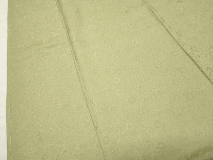 平和屋着物●上質な色無地　辻が花地紋　抹茶色　正絹　逸品　未使用　CABK2373gh