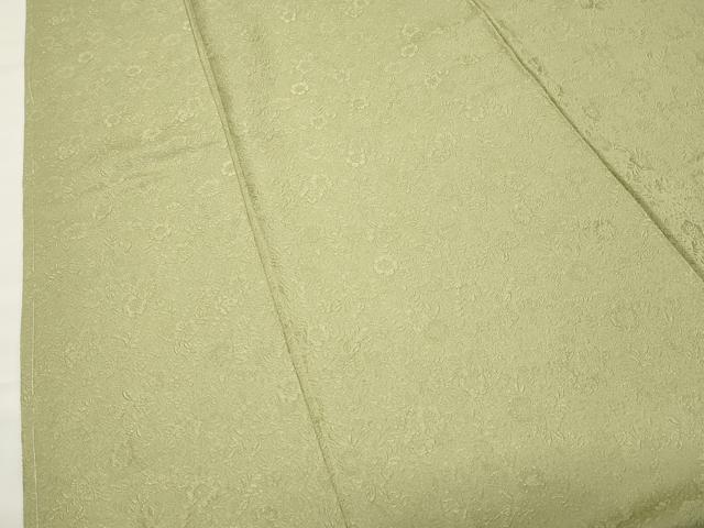 平和屋着物●上質な色無地　辻が花地紋　抹茶色　正絹　逸品　未使用　CABK2373gh
