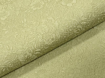 平和屋着物●上質な色無地　辻が花地紋　抹茶色　正絹　逸品　未使用　CABK2373gh
