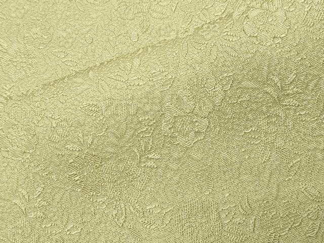 平和屋着物●上質な色無地　辻が花地紋　抹茶色　正絹　逸品　未使用　CABK2373gh