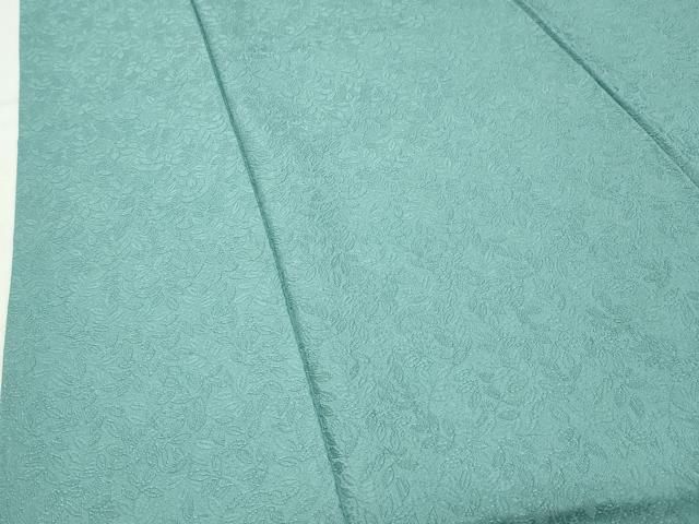 平和屋着物●上質な色無地　南天地紋　青磁色　正絹　逸品　CABK2377gh