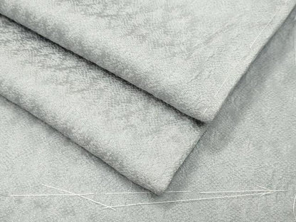 平和屋着物●上質な色無地　吉祥地紋　灰青色　正絹　逸品　未使用　CABK2378gh