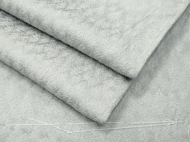 平和屋着物●上質な色無地　吉祥地紋　灰青色　正絹　逸品　未使用　CABK2378gh