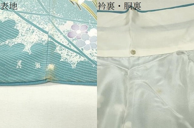 平和屋着物●訪問着　友禅　作家物　草花文　正絹　逸品　CABK2383gh