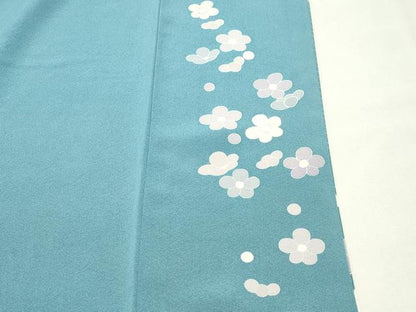 平和屋着物●訪問着　友禅　作家物　草花文　正絹　逸品　CABK2383gh