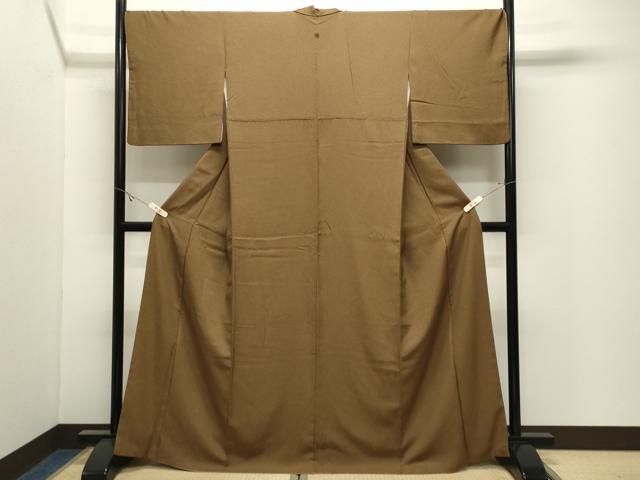 平和屋着物●上質なお召　霞文　正絹　逸品　CABK2389gh