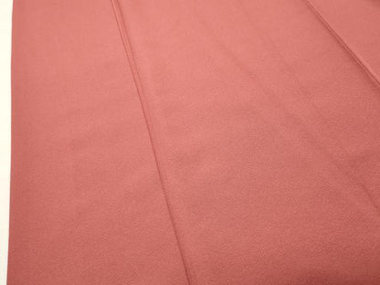 平和屋着物●上質な色無地　甚三紅色　正絹　逸品　未使用　CABK2396gh