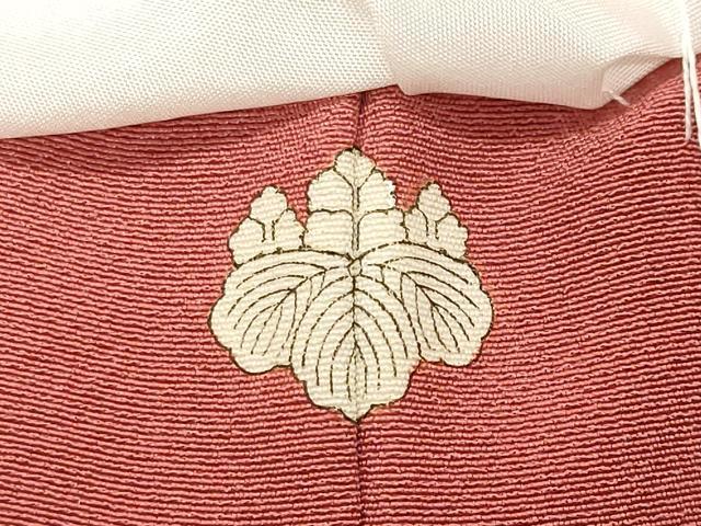 平和屋着物●上質な色無地　甚三紅色　正絹　逸品　未使用　CABK2396gh