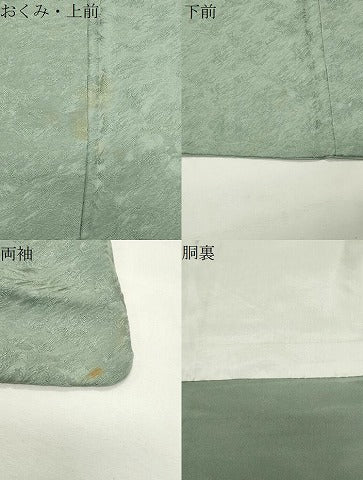 平和屋着物●上質な色無地　霞地紋　薄青色　正絹　逸品　CABK2406gh