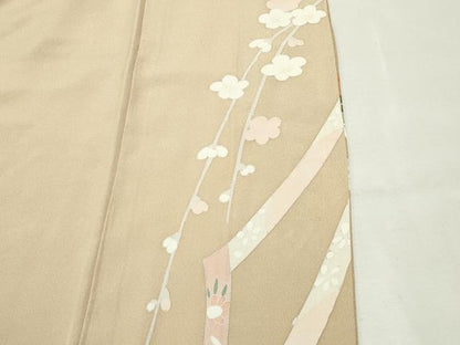 平和屋着物●訪問着　群鶴松花文　暈し染め　金銀彩　正絹　逸品　CABK2412gh