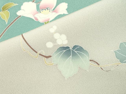 平和屋着物●訪問着　友禅　作家物　枝花文　暈し染め　鈴乃屋扱い　正絹　逸品　CABK2413gh