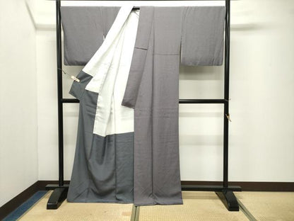 平和屋着物●江戸小紋　彫士：住田双光・染士：昌亮　千鳥格子　反端付き　正絹　逸品　CABK2417gh