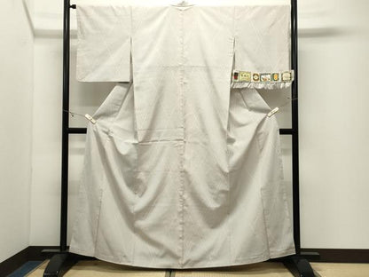 平和屋着物●本塩沢　110亀甲　菱吉祥文　証紙付き　正絹　逸品　CABK2419gh