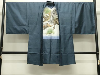 平和屋着物●男性　本場大島紬　アンサンブル　100亀甲　総詰め　正絹　逸品　未使用　CABK2420gh