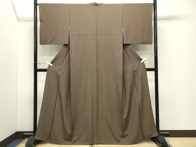 平和屋着物●江戸小紋　行儀　黒地　正絹　逸品　CABK2421gh