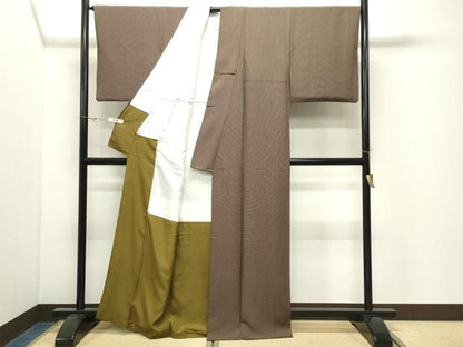平和屋着物●江戸小紋　行儀　黒地　正絹　逸品　CABK2421gh