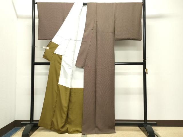 平和屋着物●江戸小紋　行儀　黒地　正絹　逸品　CABK2421gh
