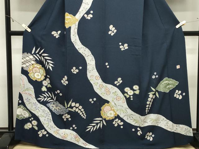 平和屋着物●訪問着　作家物　辻が花　銀彩　正絹　逸品　CABK2425gh